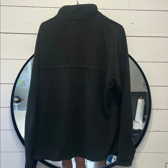 Vintage Burton Men's Black and Orange Light Weight Zip-Up Jacket - Mens Large